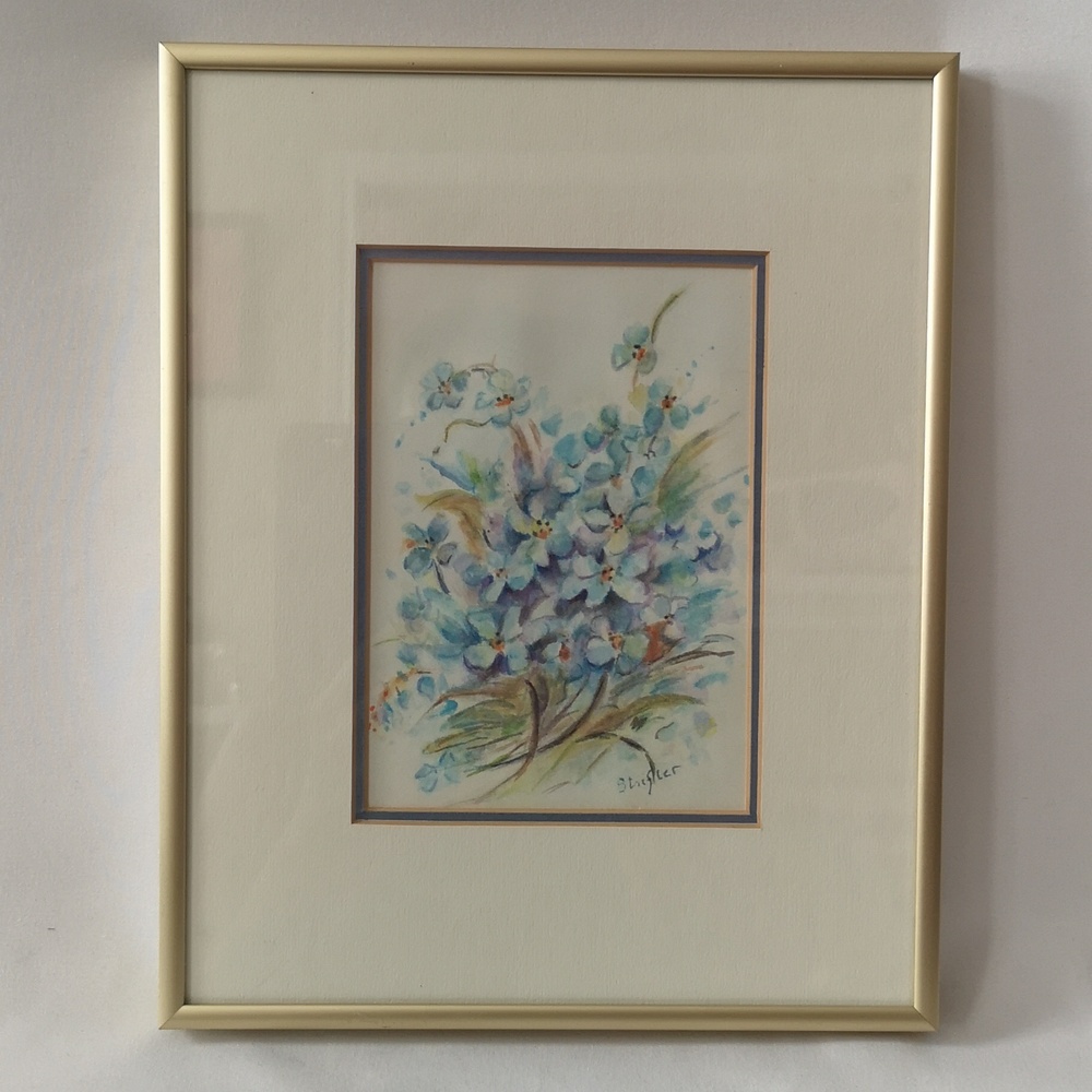 Original Water Colour Art Signed by Artist Helen Strifler Professionally Framed